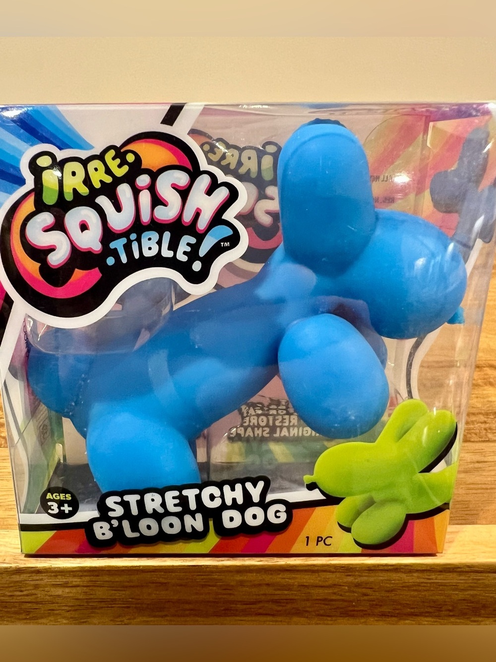 🔥💙Rare iRRE-Squish-Tible Stretchy B'loon Dog Squishy - Blue